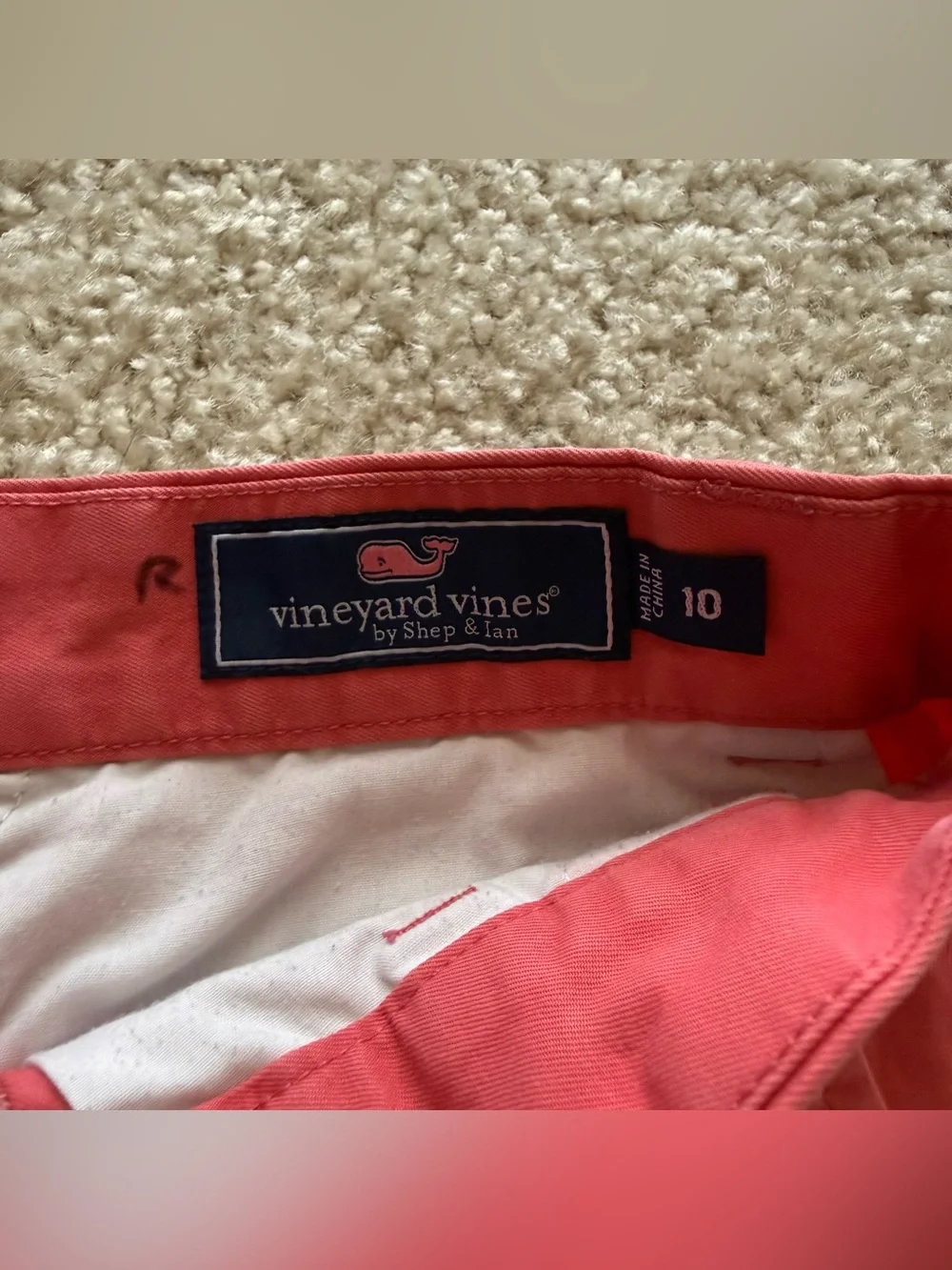 Vineyard Vines Junior size 10 Chino shorts boys Summer Vacation Kids Bright Pink